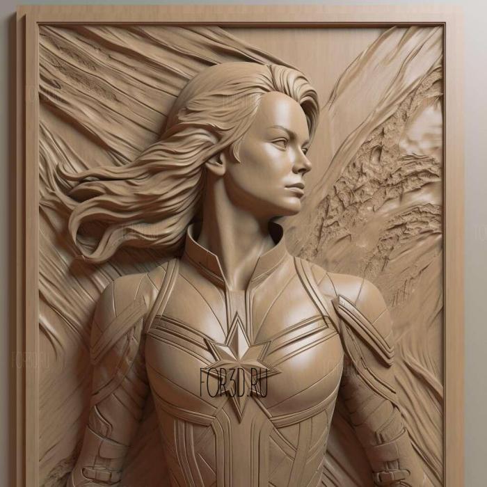 Captain Marvel 1 stl model for CNC